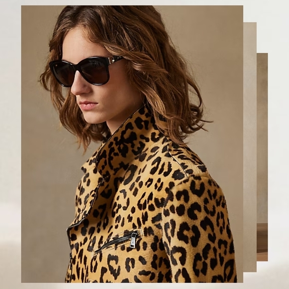 Ralph Lauren Purple Label Bevelyn Leopard Print Leather Jacket MSRP 7336$ - Picture 6 of 14